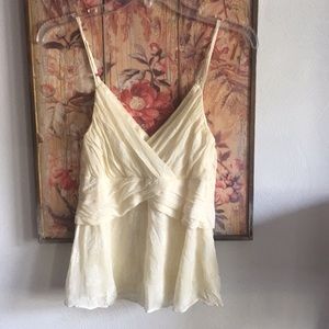 Theory Cream Lace Top